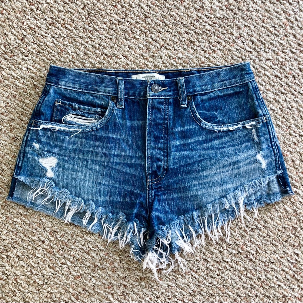 Abercrombie & Fitch high waisted distressed shorts